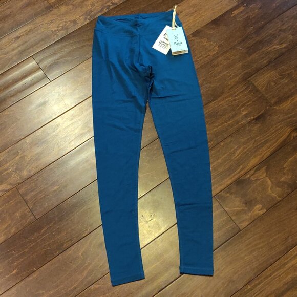 ibex Women's Woolies Tech Merino Base Layer Bottoms Deep Ocean XS - Picture 1 of 6